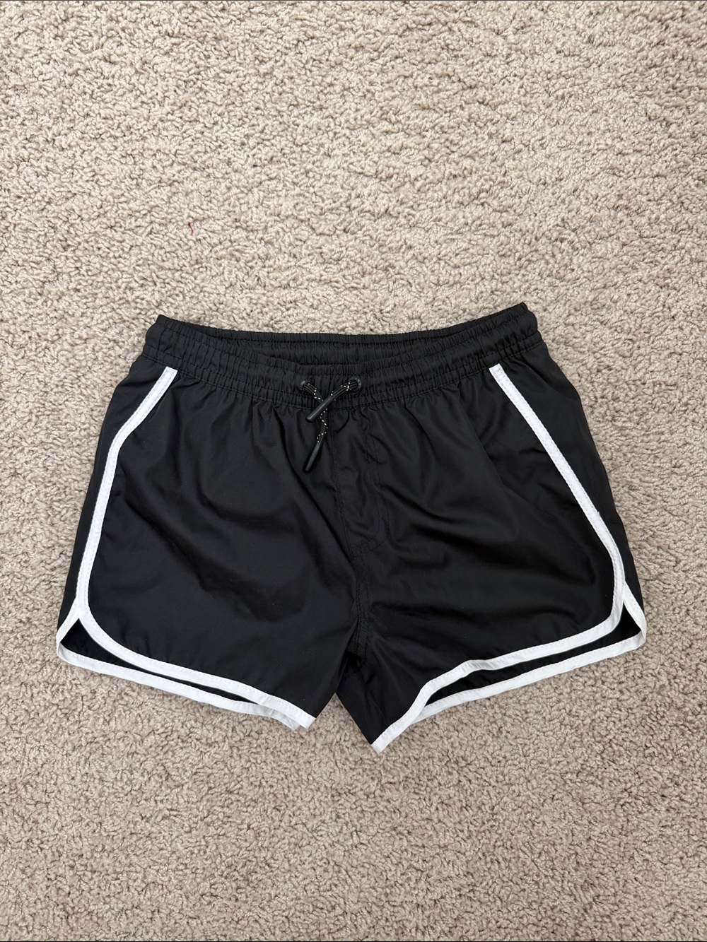 ZARA Black Swim Shorts with White Trim